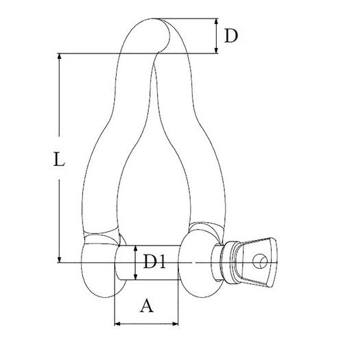 SCHACKEL VRIDEN 5X10X30MM